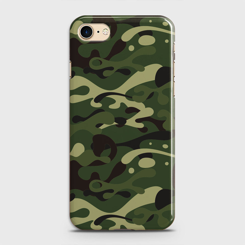 iPhone 7 Cover - Camo Series - Forest Green Design - Matte Finish - Snap On Hard Case with LifeTime Colors Guarantee