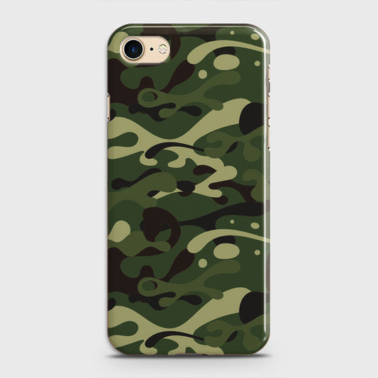 iPhone 7 Cover - Camo Series - Forest Green Design - Matte Finish - Snap On Hard Case with LifeTime Colors Guarantee