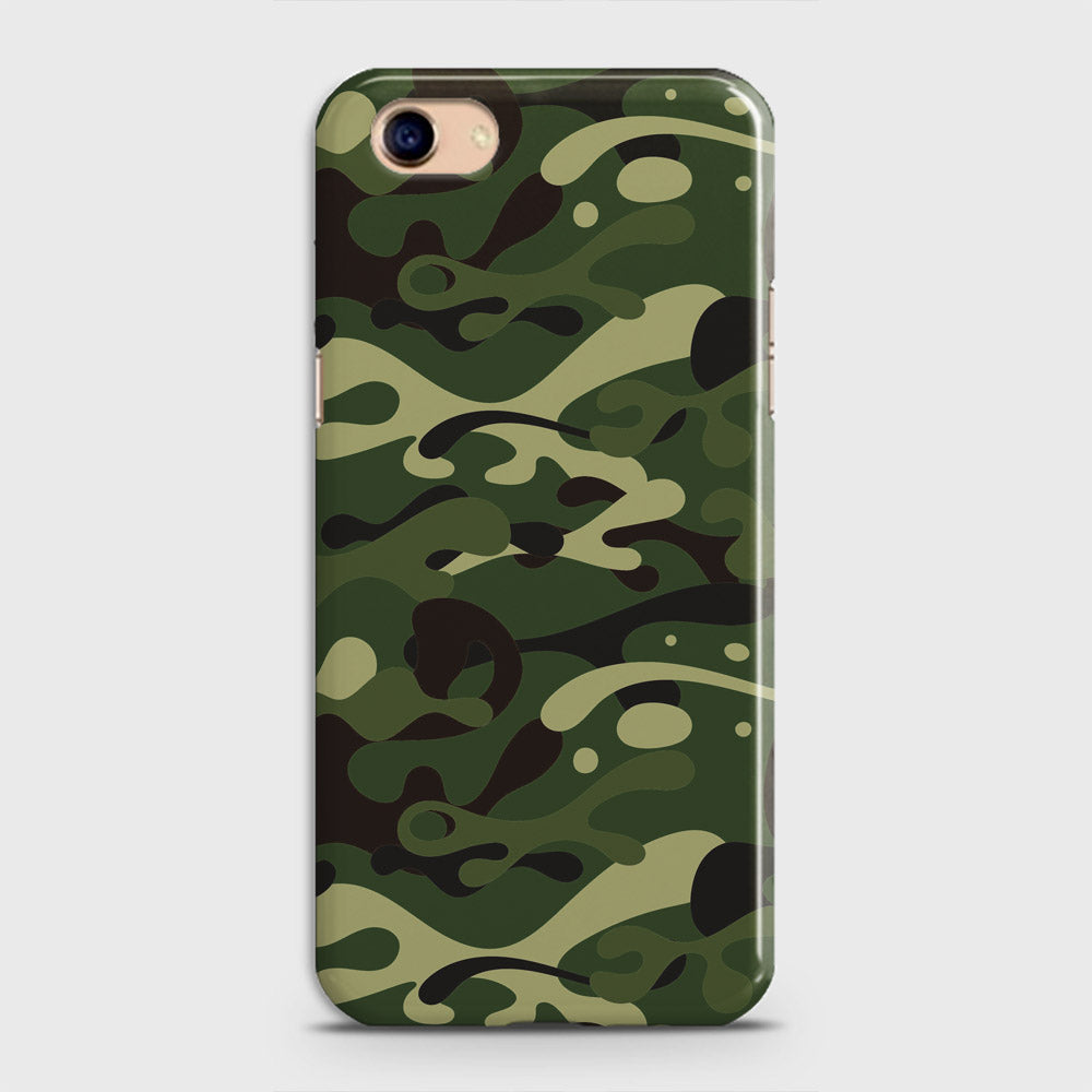 Oppo A83 / A1 Cover - Camo Series - Forest Green Design - Matte Finish - Snap On Hard Case with LifeTime Colors Guarantee