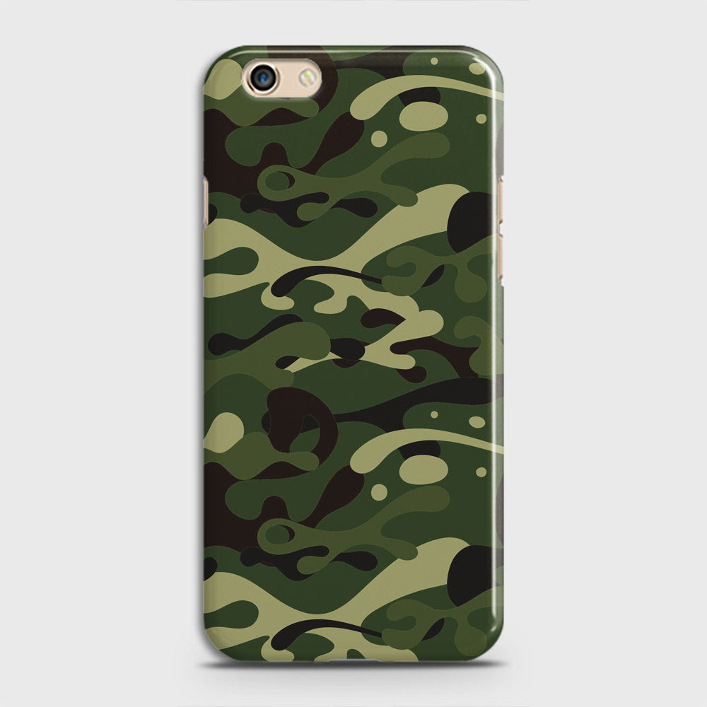 Oppo F3 Cover - Camo Series - Forest Green Design - Matte Finish - Snap On Hard Case with LifeTime Colors Guarantee