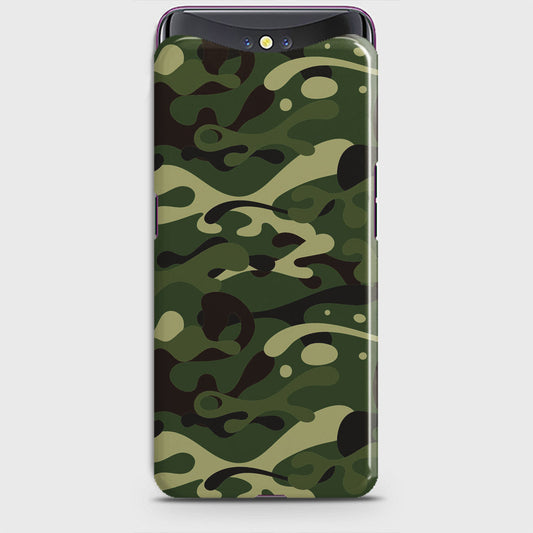 Oppo Find X Cover - Camo Series - Forest Green Design - Matte Finish - Snap On Hard Case with LifeTime Colors Guarantee