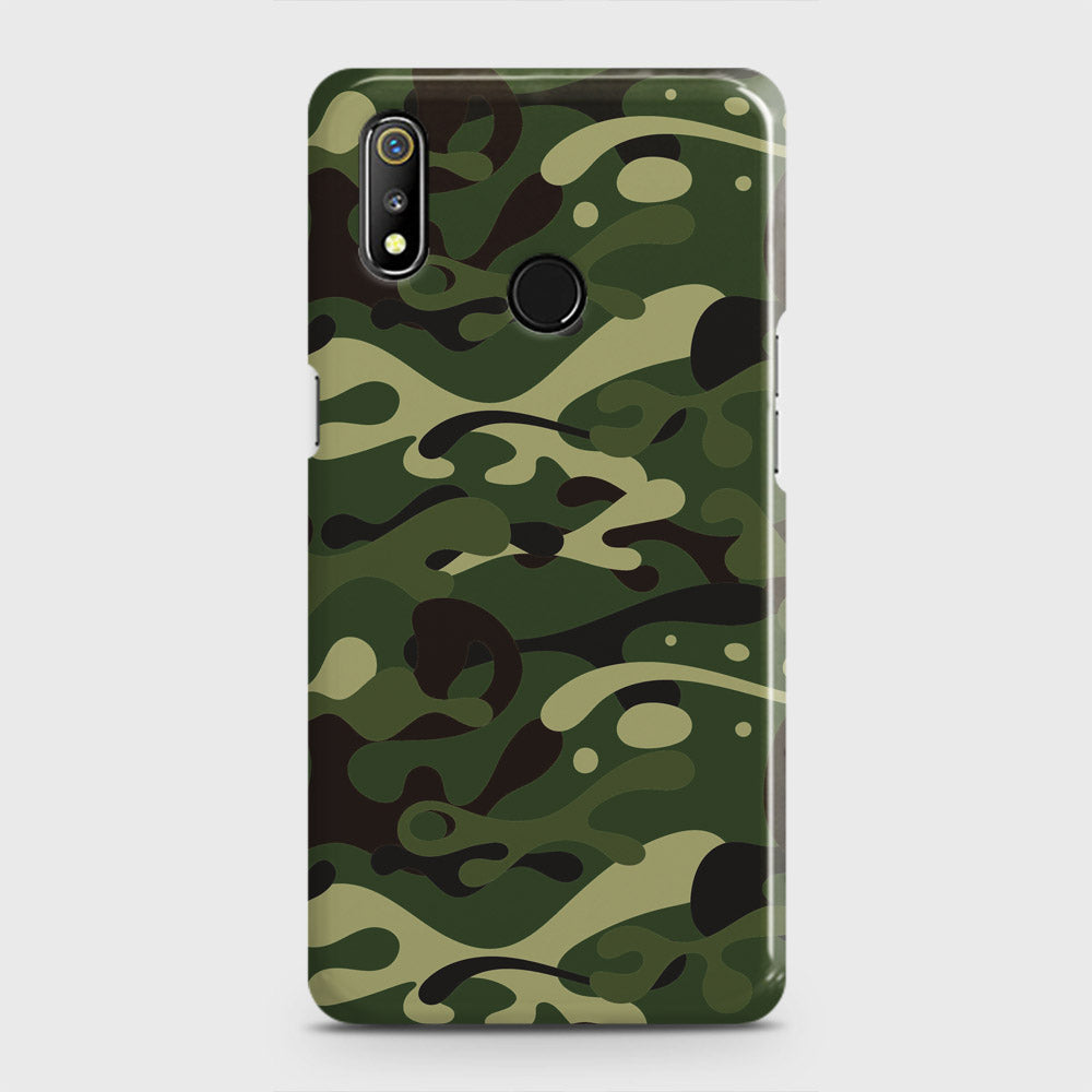 Realme 3 Pro Cover - Camo Series - Forest Green Design - Matte Finish - Snap On Hard Case with LifeTime Colors Guarantee