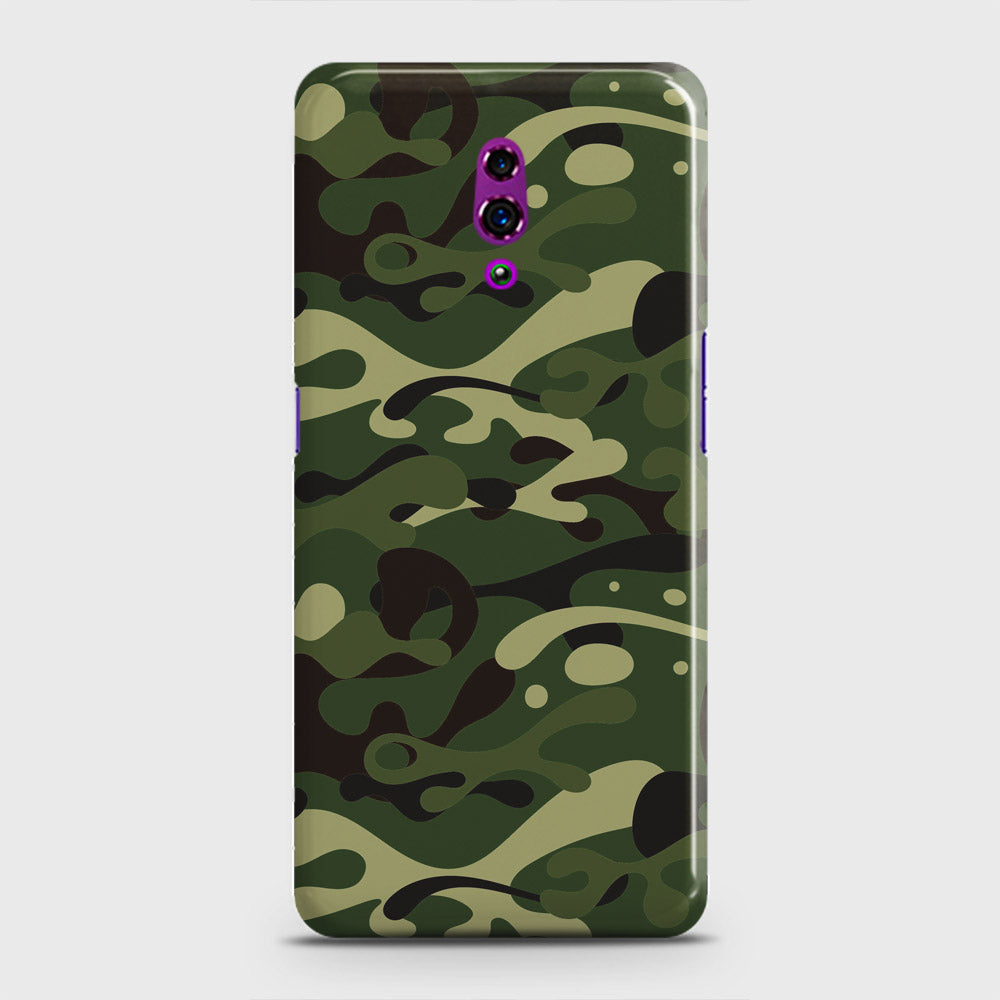 Oppo Reno Cover - Camo Series - Forest Green Design - Matte Finish - Snap On Hard Case with LifeTime Colors Guarantee