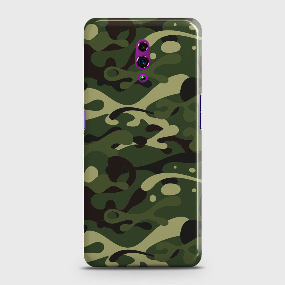 Oppo Reno Cover - Camo Series - Forest Green Design - Matte Finish - Snap On Hard Case with LifeTime Colors Guarantee