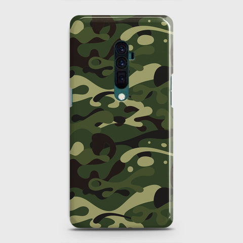Oppo Reno 10x zoom Cover - Camo Series - Forest Green Design - Matte Finish - Snap On Hard Case with LifeTime Colors Guarantee