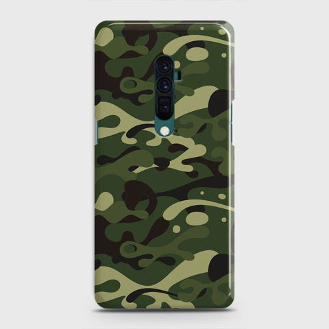 Oppo Reno 10x zoom Cover - Camo Series - Forest Green Design - Matte Finish - Snap On Hard Case with LifeTime Colors Guarantee