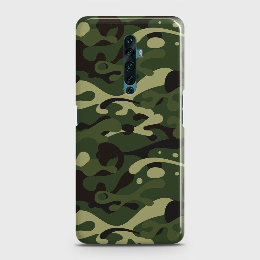Oppo Reno 2F Cover - Camo Series - Forest Green Design - Matte Finish - Snap On Hard Case with LifeTime Colors Guarantee
