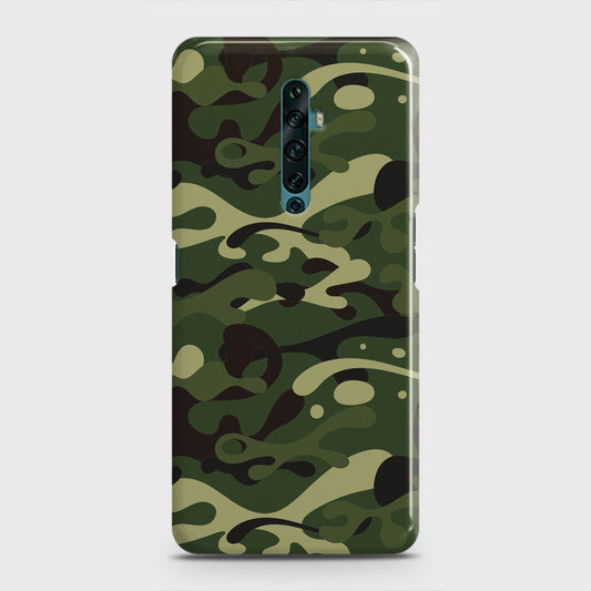 Oppo Reno 2Z Cover - Camo Series - Forest Green Design - Matte Finish - Snap On Hard Case with LifeTime Colors Guarantee