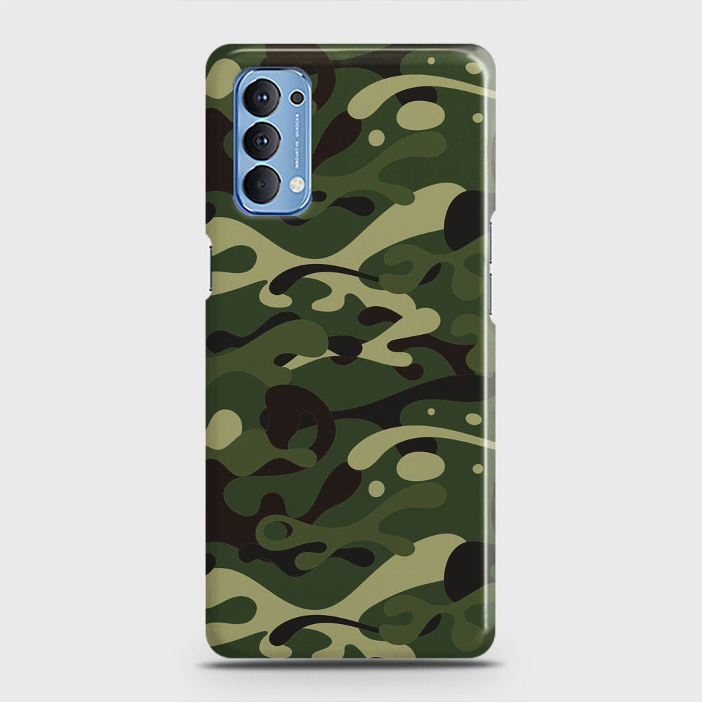 Oppo Reno 4 4G Cover - Camo Series - Forest Green Design - Matte Finish - Snap On Hard Case with LifeTime Colors Guarantee