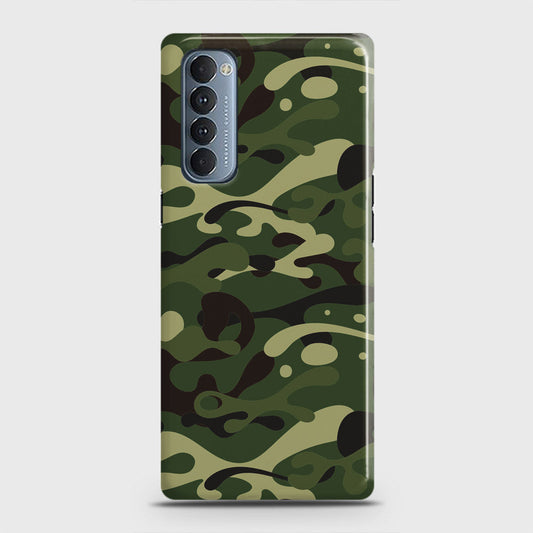 Oppo Reno 4 Pro 4G Cover - Camo Series - Forest Green Design - Matte Finish - Snap On Hard Case with LifeTime Colors Guarantee