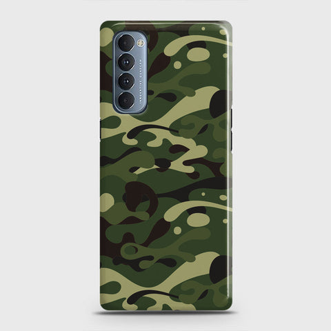 Oppo Reno 4 Pro 4G Cover - Camo Series - Forest Green Design - Matte Finish - Snap On Hard Case with LifeTime Colors Guarantee