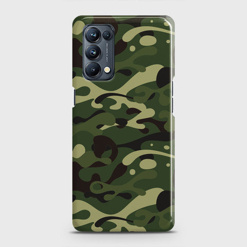 Oppo Reno 5 4G Cover - Camo Series - Forest Green Design - Matte Finish - Snap On Hard Case with LifeTime Colors Guarantee