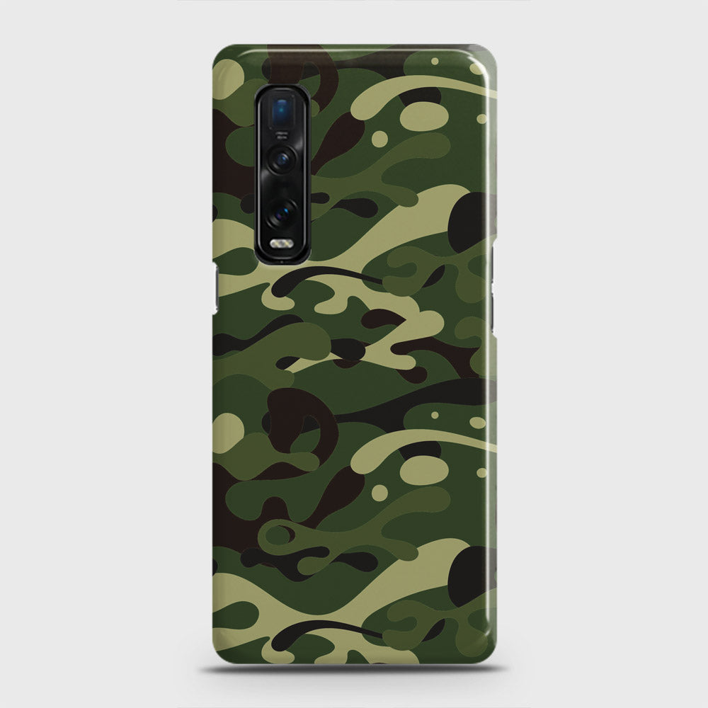 Oppo Find X2 Pro Cover - Camo Series - Forest Green Design - Matte Finish - Snap On Hard Case with LifeTime Colors Guarantee