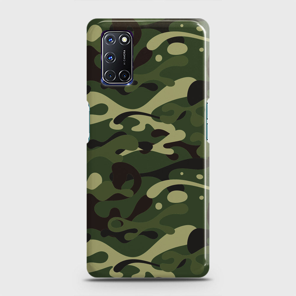 Oppo A52 Cover - Camo Series - Forest Green Design - Matte Finish - Snap On Hard Case with LifeTime Colors Guarantee