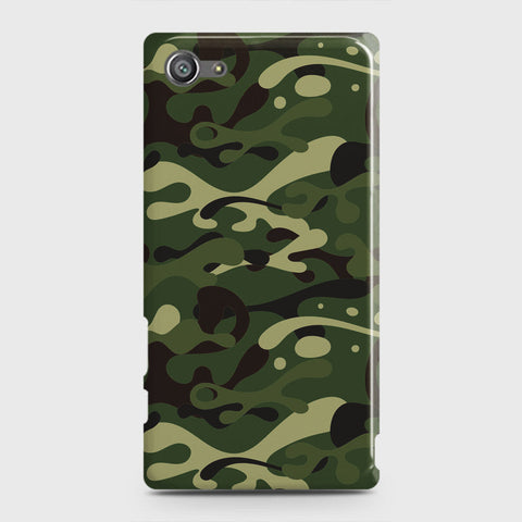 Sony Xperia Z5 Compact / Z5 Mini Cover - Camo Series - Forest Green Design - Matte Finish - Snap On Hard Case with LifeTime Colors Guarantee