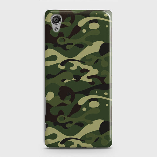 Sony Xperia XA Cover - Camo Series - Forest Green Design - Matte Finish - Snap On Hard Case with LifeTime Colors Guarantee