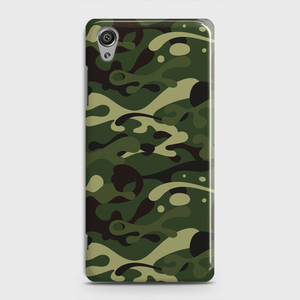 Sony Xperia XA1 Plus Cover - Camo Series - Forest Green Design - Matte Finish - Snap On Hard Case with LifeTime Colors Guarantee
