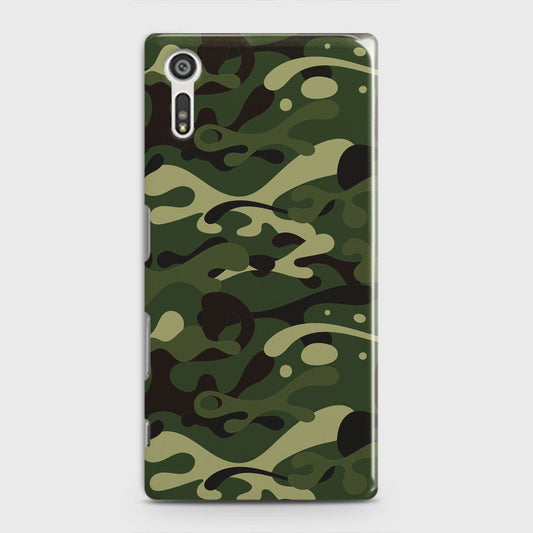 Sony Xperia XZ / XZs Cover - Camo Series - Forest Green Design - Matte Finish - Snap On Hard Case with LifeTime Colors Guarantee