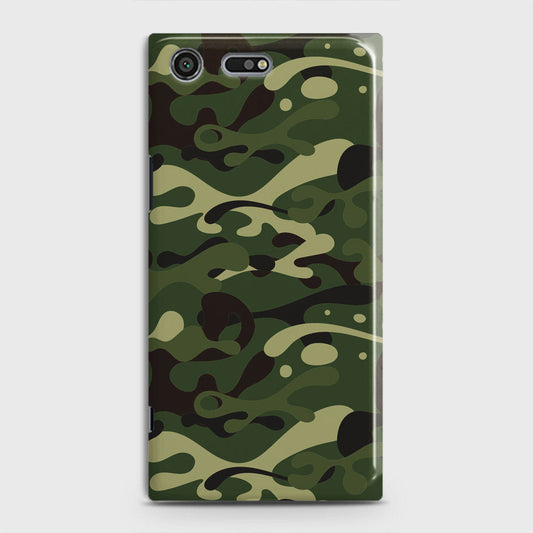 Sony Xperia XZ Premium Cover - Camo Series - Forest Green Design - Matte Finish - Snap On Hard Case with LifeTime Colors Guarantee