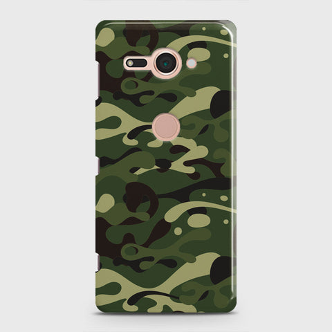 Sony Xperia XZ2 Compact Cover - Camo Series - Forest Green Design - Matte Finish - Snap On Hard Case with LifeTime Colors Guarantee