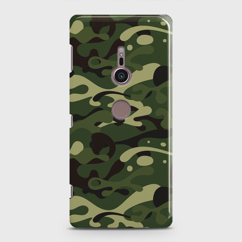 Sony Xperia XZ3 Cover - Camo Series - Forest Green Design - Matte Finish - Snap On Hard Case with LifeTime Colors Guarantee