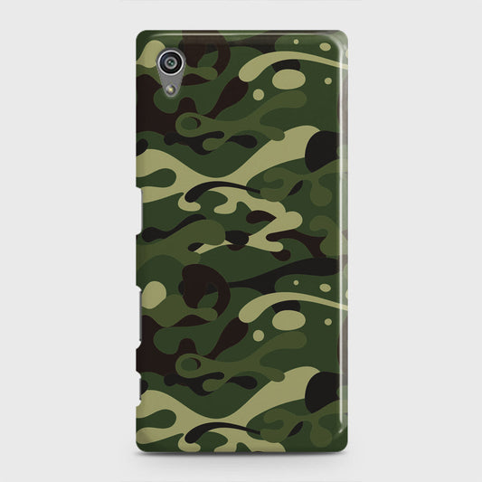 Sony Xperia Z5 Cover - Camo Series - Forest Green Design - Matte Finish - Snap On Hard Case with LifeTime Colors Guarantee
