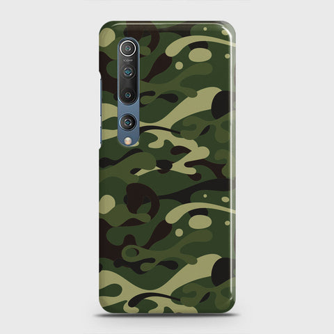 Xiaomi Mi 10 Cover - Camo Series - Forest Green Design - Matte Finish - Snap On Hard Case with LifeTime Colors Guarantee