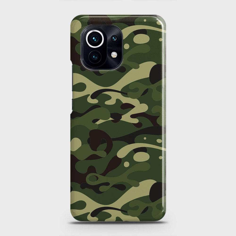 Xiaomi Mi 11 Lite Cover - Camo Series - Forest Green Design - Matte Finish - Snap On Hard Case with LifeTime Colors Guarantee