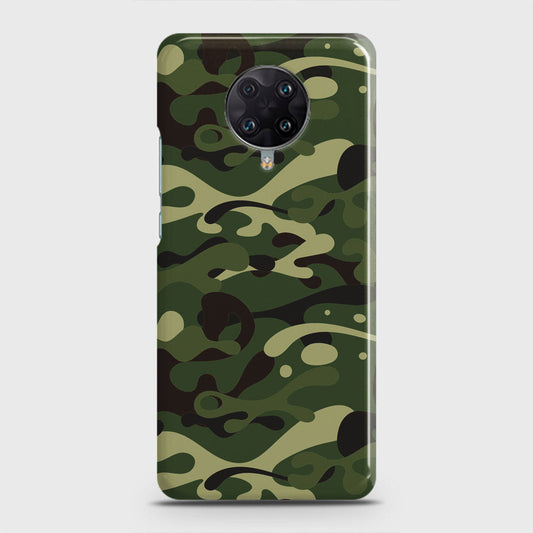 Xiaomi Poco F2 Pro Cover - Camo Series - Forest Green Design - Matte Finish - Snap On Hard Case with LifeTime Colors Guarantee