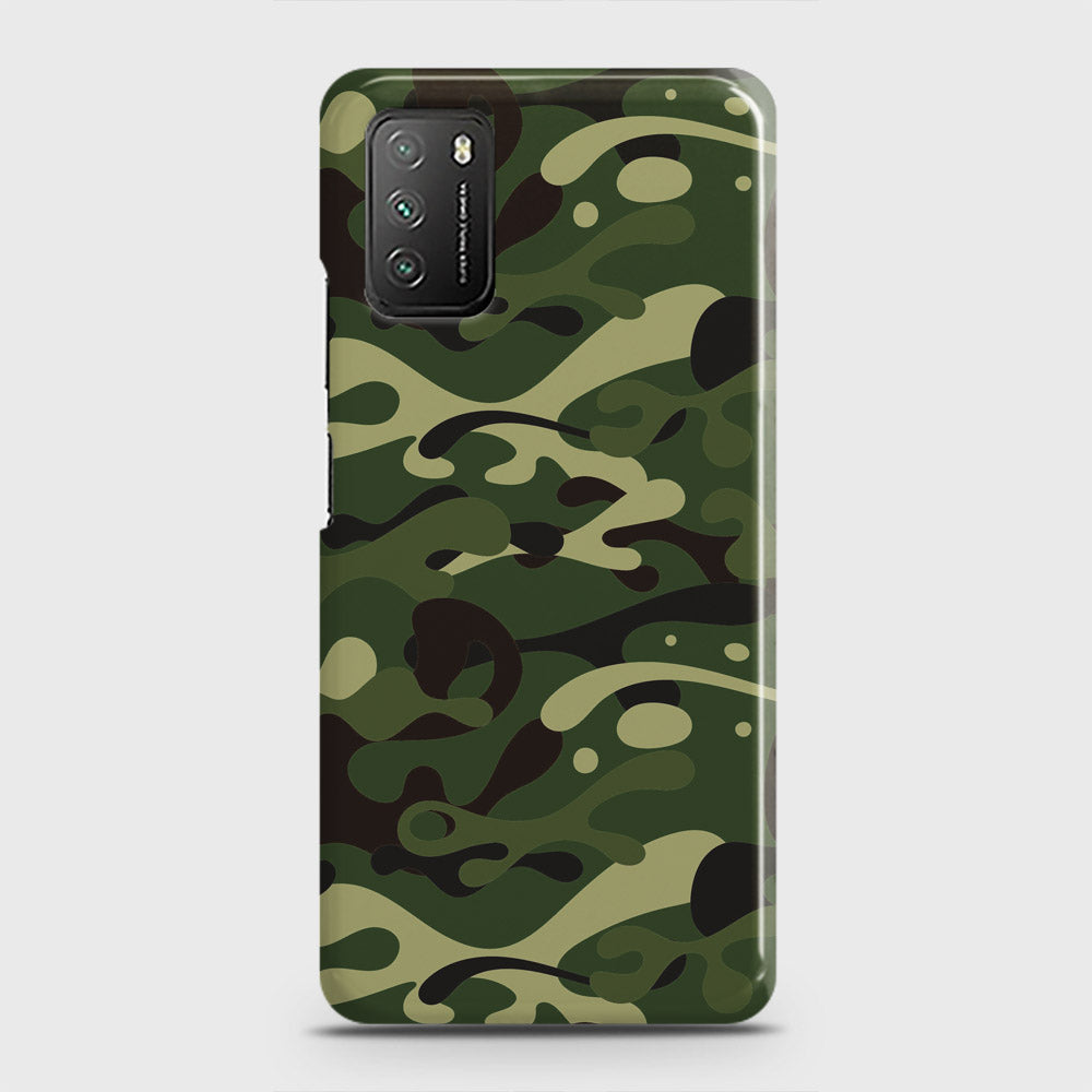 Xiaomi Poco M3 Cover - Camo Series - Forest Green Design - Matte Finish - Snap On Hard Case with LifeTime Colors Guarantee