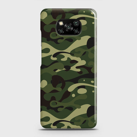 Xiaomi Poco X3 Cover - Camo Series - Forest Green Design - Matte Finish - Snap On Hard Case with LifeTime Colors Guarantee