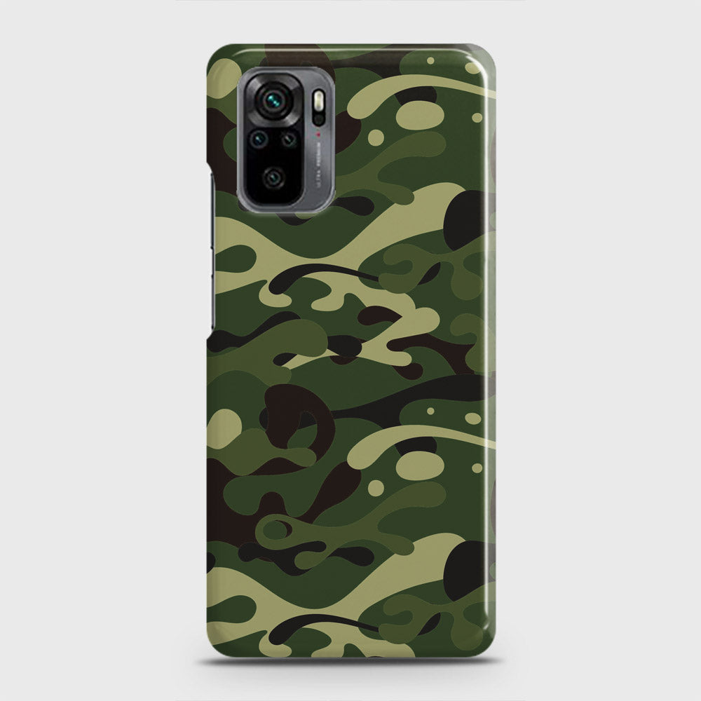 Xiaomi Redmi Note 10 4G Cover - Camo Series - Forest Green Design - Matte Finish - Snap On Hard Case with LifeTime Colors Guarantee