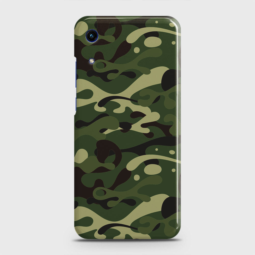 Honor 8A Without Sensor Cut Cover - Camo Series - Forest Green Design - Matte Finish - Snap On Hard Case with LifeTime Colors Guarantee