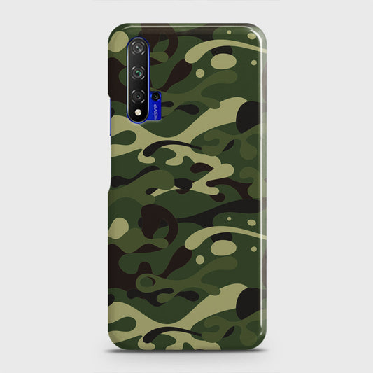 Honor 20 Cover - Camo Series - Forest Green Design - Matte Finish - Snap On Hard Case with LifeTime Colors Guarantee