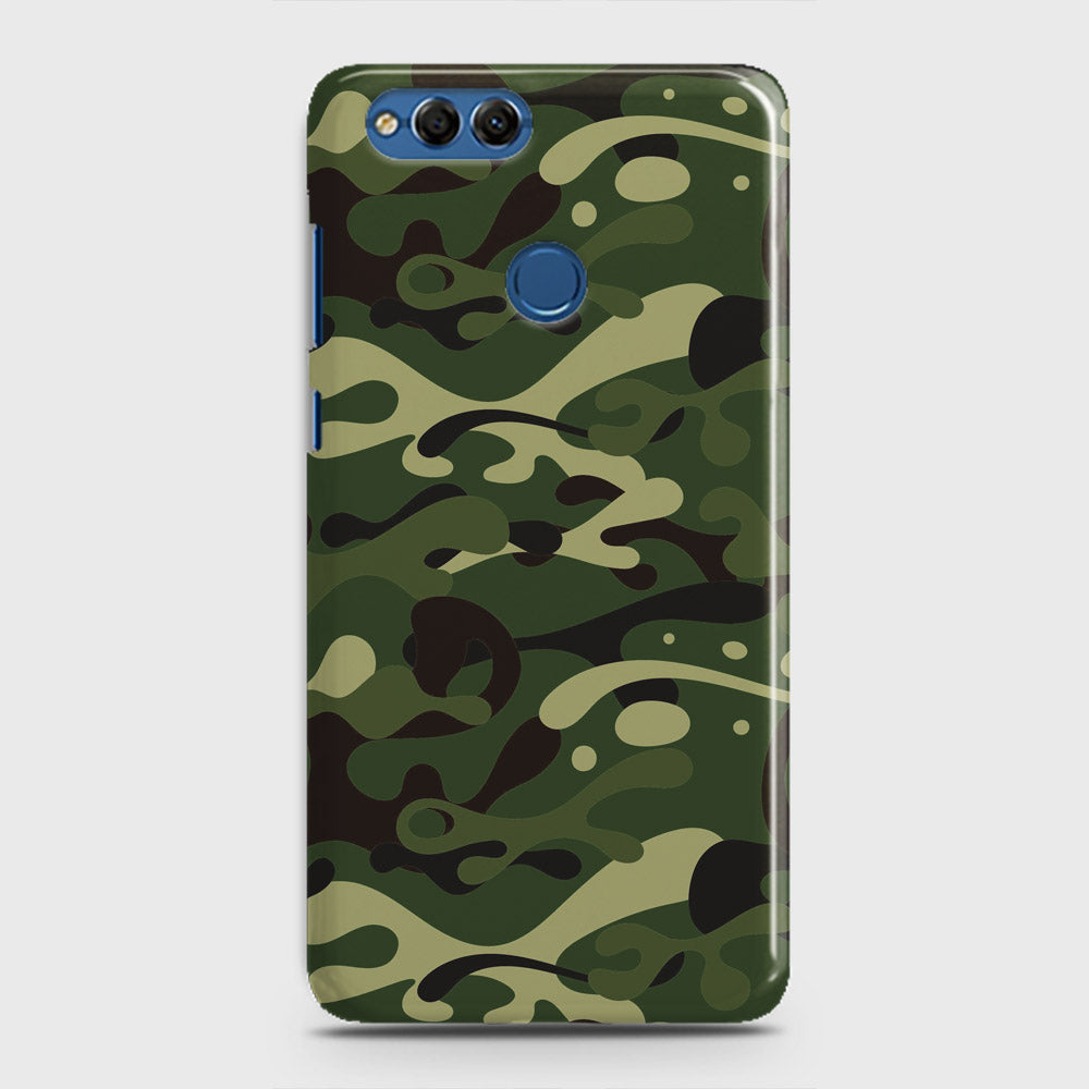 Huawei Honor 7X Cover - Camo Series - Forest Green Design - Matte Finish - Snap On Hard Case with LifeTime Colors Guarantee
