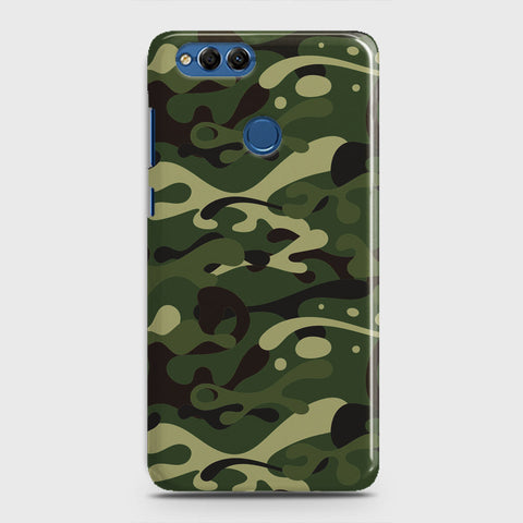 Huawei Honor 7X Cover - Camo Series - Forest Green Design - Matte Finish - Snap On Hard Case with LifeTime Colors Guarantee