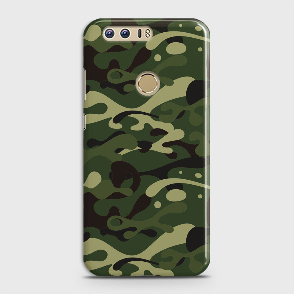 Huawei Honor 8 Cover - Camo Series - Forest Green Design - Matte Finish - Snap On Hard Case with LifeTime Colors Guarantee