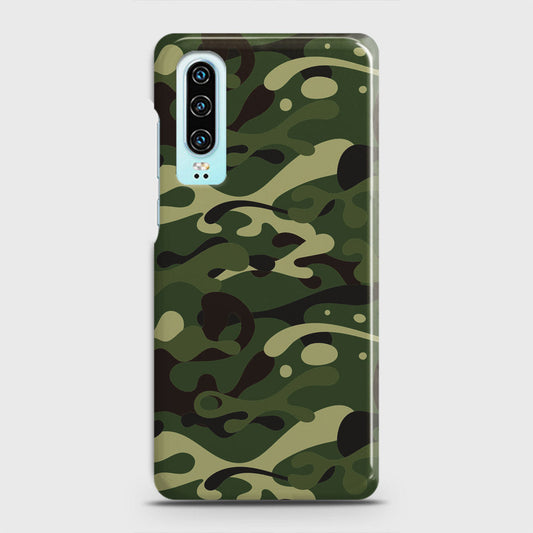 Huawei P30 Cover - Camo Series - Forest Green Design - Matte Finish - Snap On Hard Case with LifeTime Colors Guarantee