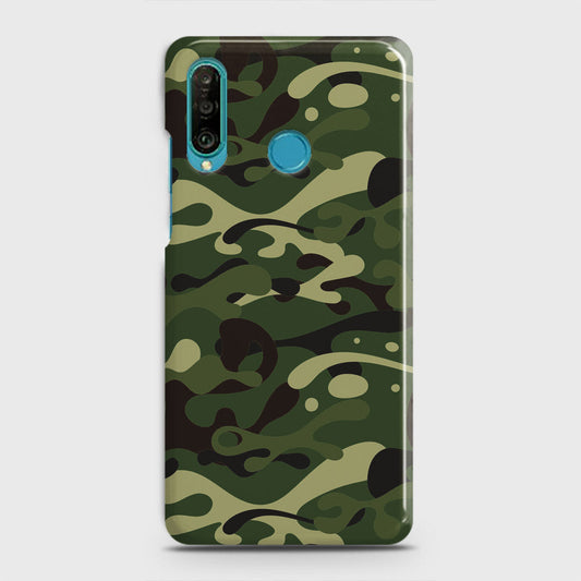 Huawei P30 lite Cover - Camo Series - Forest Green Design - Matte Finish - Snap On Hard Case with LifeTime Colors Guarantee
