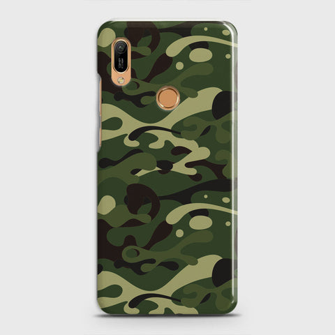 Huawei Y6 Prime 2019 Cover - Camo Series - Forest Green Design - Matte Finish - Snap On Hard Case with LifeTime Colors Guarantee
