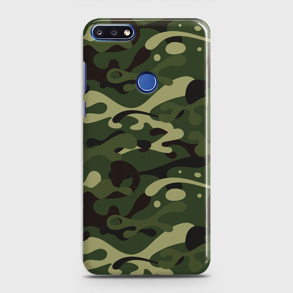 Honor 7A Cover - Camo Series - Forest Green Design - Matte Finish - Snap On Hard Case with LifeTime Colors Guarantee