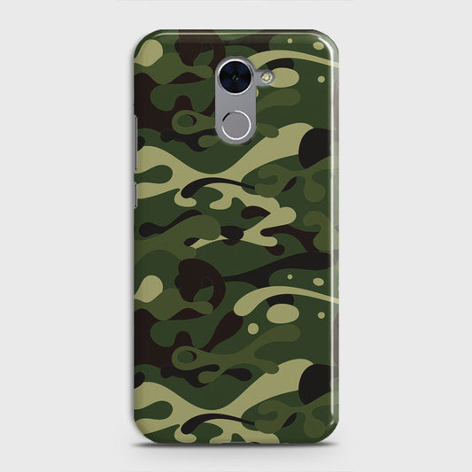 Huawei Y7 Prime  Cover - Camo Series - Forest Green Design - Matte Finish - Snap On Hard Case with LifeTime Colors Guarantee