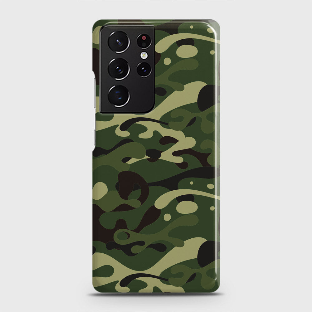 Samsung Galaxy S21 Ultra 5G Cover - Camo Series - Forest Green Design - Matte Finish - Snap On Hard Case with LifeTime Colors Guarantee