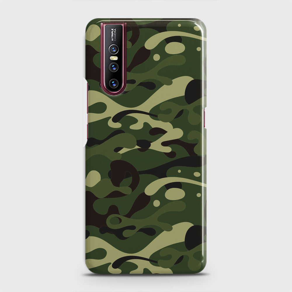 Vivo V15 Pro Cover - Camo Series - Forest Green Design - Matte Finish - Snap On Hard Case with LifeTime Colors Guarantee