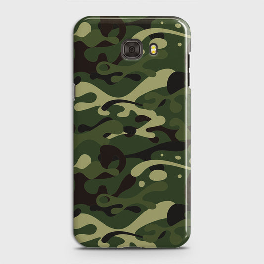 Samsung Galaxy C7 Pro Cover - Camo Series - Forest Green Design - Matte Finish - Snap On Hard Case with LifeTime Colors Guarantee