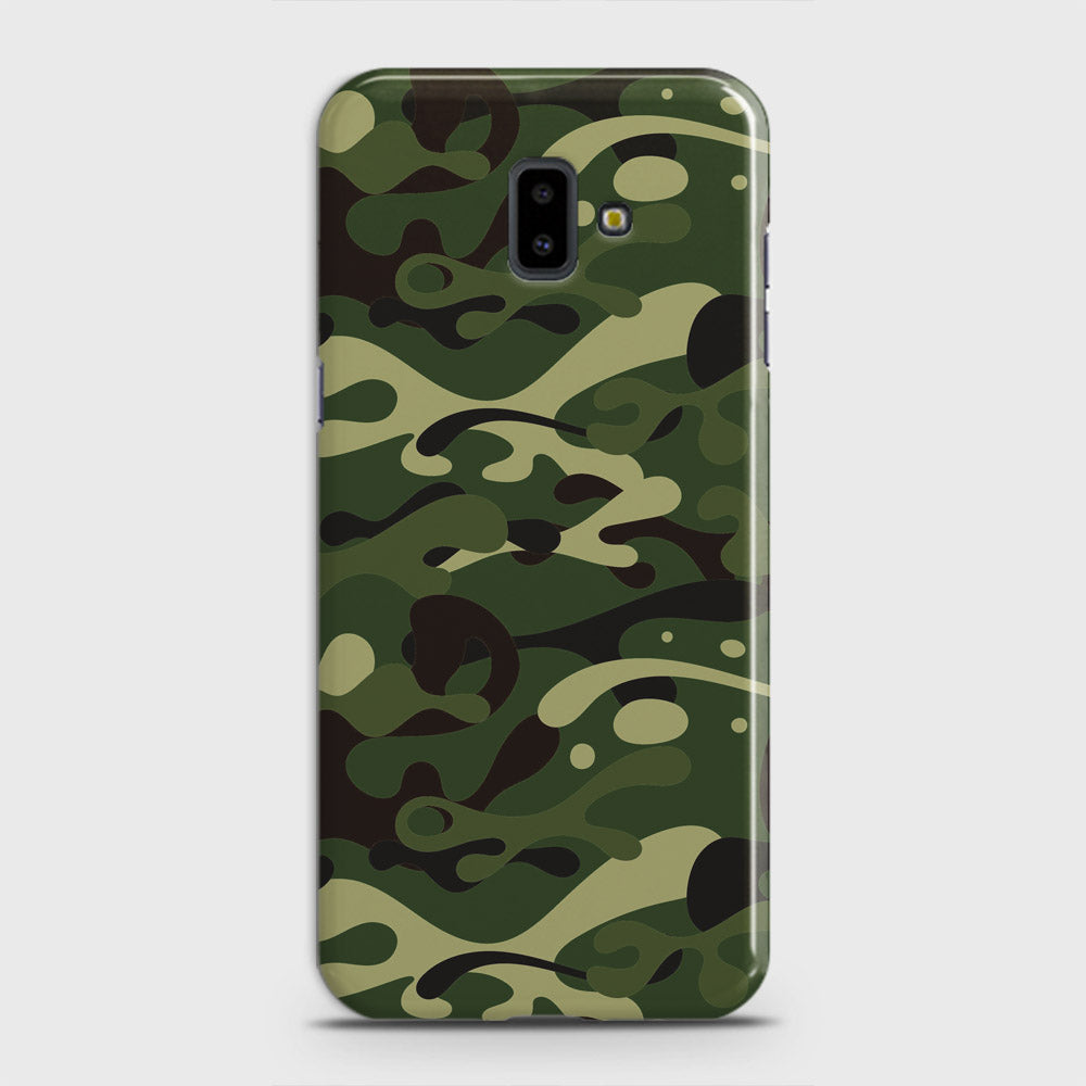 Samsung Galaxy J6 Plus 2018 Cover - Camo Series - Forest Green Design - Matte Finish - Snap On Hard Case with LifeTime Colors Guarantee