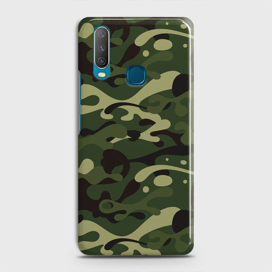 Vivo Y17 Cover - Camo Series - Forest Green Design - Matte Finish - Snap On Hard Case with LifeTime Colors Guarantee