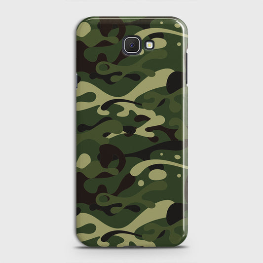 Samsung Galaxy J7 Prime Cover - Camo Series - Forest Green Design - Matte Finish - Snap On Hard Case with LifeTime Colors Guarantee