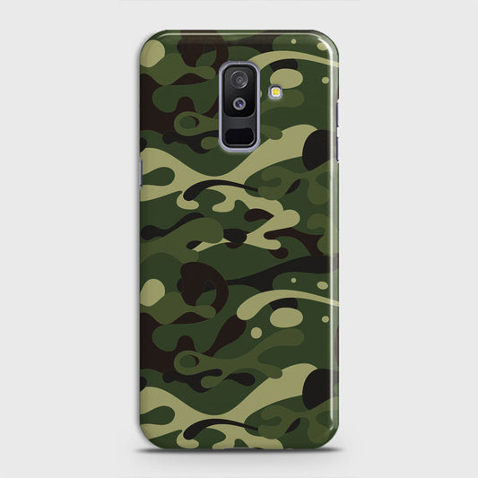 Samsung Galaxy J8 2018 Cover - Camo Series - Forest Green Design - Matte Finish - Snap On Hard Case with LifeTime Colors Guarantee