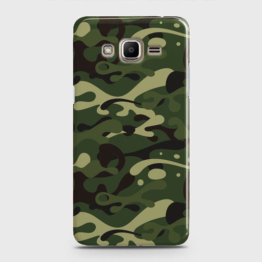Samsung Galaxy J5 Cover - Camo Series - Forest Green Design - Matte Finish - Snap On Hard Case with LifeTime Colors Guarantee